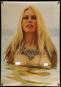 4z583 BRIGITTE BARDOT 30x43 commercial poster '60s sexy image topless in water w/ great necklace