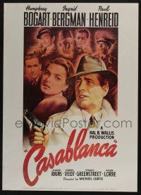 4z586 CASABLANCA 20x28 commercial poster '70 Humphrey Bogart, Ingrid Bergman, classic!