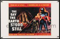 4z592 DAY THE EARTH STOOD STILL 22x34 commercial poster '84 Robert Wise, art of Gort, Patricia Neal!