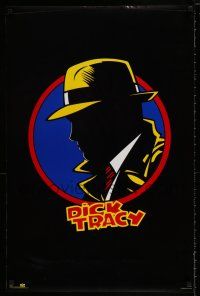4z594 DICK TRACY 23x35 commercial poster '90 Warren Beatty as classic Chester Gould detective!