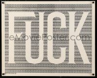 4z598 F**K 25x31 commercial poster '72 cool art surrounding the famous four letter word!