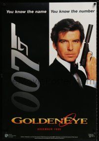 4z601 GOLDENEYE 27x39 Dutch commercial poster '95 Pierce Brosnan as James Bond!