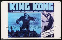 4z609 KING KONG 22x34 commercial poster '83 cool art and image of giant ape, Fay Wray!
