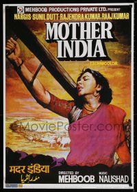 4z624 MOTHER INDIA 24x34 English commercial poster '03 Mehboob Khan, India's Gone With the Wind!