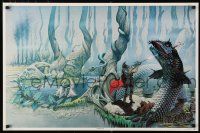 4z632 ONE EYE 23x35 commercial poster '74 wild fantasy art by Patrick Woodroffe!