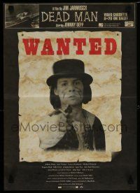 4z702 DEAD MAN 14x20 video poster '96 great image of Johnny Depp pointing gun, Jim Jarmusch!