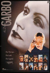 4z710 DIVINE GARBO 24x36 video poster '90 wonderful images of beautiful Greta Garbo!