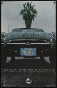 4z328 FILMEX '74 18x28 commercial poster '77 Los Angeles Film Festival, Jaguar XK-E car close up!