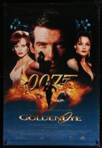 4z729 GOLDENEYE 27x40 video poster '95 Pierce Brosnan as secret agent James Bond 007!