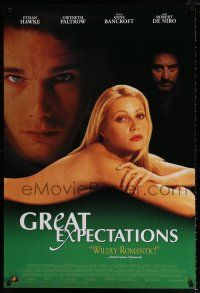 4z731 GREAT EXPECTATIONS 27x40 video poster '98 Gwyneth Paltrow, Ethan Hawke, Robert De Niro!