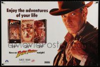 4z741 INDIANA JONES COLLECTION 27x40 video poster '89 great image of Harrison Ford!
