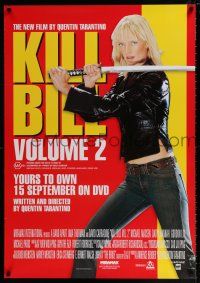 4z748 KILL BILL: VOL. 2 28x40 Australian video poster '04 sexy Uma Thurman with katana, Tarantino!