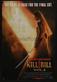 4z485 KILL BILL: VOL. 2 mini poster '04 bride Uma Thurman with katana, Quentin Tarantino