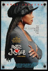 4z525 POETIC JUSTICE mini poster '93 Tupac Shakur, Regina King, cool profile of Janet Jackson!