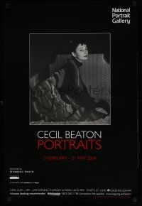 4z264 CECIL BEATON PORTRAITS 20x30 English art exhibition '04 kneeling image of Audrey Hepburn!