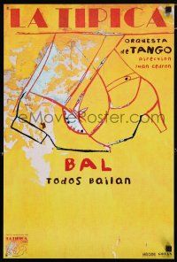 4z223 LA TIPICA 16x24 French music poster '00 cool art of dancing feet, Orquesta de Tango!