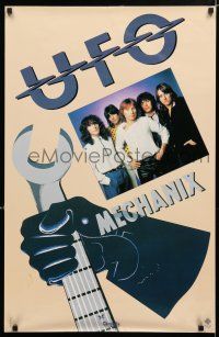 4z251 UFO 22x34 music poster '82 Mechanix, great image of the band, cool art!