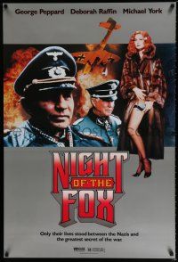 4z759 NIGHT OF THE FOX 27x40 video poster '90 George Peppard, Michael York, sexy Deborah Raffin!