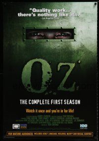 4z764 OZ 27x39 Canadian video poster '02 prison thriller, watch it once and you're in for life!