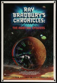 4z773 RAY BRADBURY'S CHRONICLES: THE MARTIAN EPISODES 27x40 video poster '93 cool sci-fi artwork!