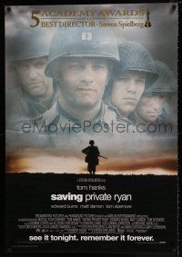 4z784 SAVING PRIVATE RYAN 27x39 video poster '98 Spielberg, Tom Hanks, Tom Sizemore, Matt Damon