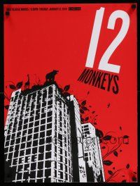 4z408 12 MONKEYS signed 18x24 special R10 by artist, starring Bruce Willis, Brad Pitt, Stowe, 21/70!
