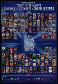 4z667 AFI'S 100 YEARS 100 STARS video poster '99 classic posters w/Gilda, Casablanca & more!