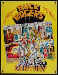 4z431 BUCK ROGERS 17x22 special '80s cool comic strip artwork, sci-fi!