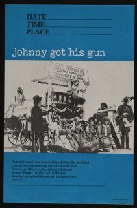 4z483 JOHNNY GOT HIS GUN 9x13 college special '71 Timothy Bottoms, Sutherland, Dalton Trumbo novel!
