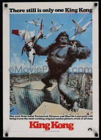 4z487 KING KONG 17x24 special '76 John Berkey art of BIG Ape on the Twin Towers!