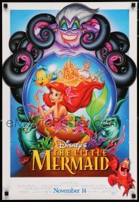 4z496 LITTLE MERMAID 19x27 special R97 great image of Ariel & cast, Disney underwater cartoon!