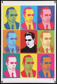 4z385 MATRIX RELOADED signed 27x40 special '03 by artist J.D. 373/400, cool Andy Warhol style art!