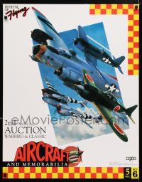 4z390 MUSEUM OF FLYING 2ND ANNUAL AUCTION 25x32 special '91 cool Philip Castle art of airplanes!