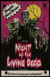 4z510 NIGHT OF THE LIVING DEAD New Line Cinema special 11x17 R78 George Romero zombie classic!