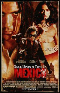 4z391 ONCE UPON A TIME IN MEXICO 25x38 special '03 Antonio Banderas, Johnny Depp, Salma Hayek!