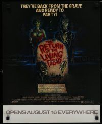 4z535 RETURN OF THE LIVING DEAD special 16x20 '85 punk rock zombies by tombstone ready to party!