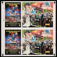 4z552 SUPERMAN 2-sided 23x23 printer's test '96 cool cartoon images from the animated series!