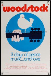 4z842 WOODSTOCK style C REPRO 27x41 special '80s classic rock & roll concert, great art by Skolnick!