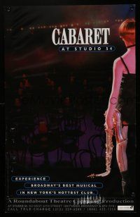 4z104 CABARET 14x22 stage poster '98 cool image of sexy woman with saxophone!