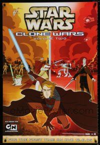 4z800 STAR WARS: CLONE WARS Vol. 2 27x40 video poster '05 Anakin Skywalker, Yoda, & Obi-Wan Kenobi!