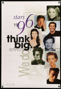 4z805 STARS 1996 27x40 video poster '96 Harrison Ford, Jim Carrey, Demi, Tom Cruise, Emma Thompson