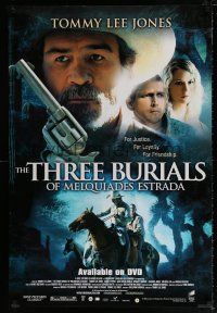 4z816 THREE BURIALS OF MELQUIADES ESTRADA 27x40 video poster '06 Tommy Lee Jones, Barry Pepper!