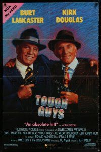 4z822 TOUGH GUYS 26x40 video poster '86 partners in crime Burt Lancaster & Kirk Douglas!
