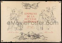4z116 EMPRUNT DE LA DEFENSE NATIONALE 31x45 French WWI war bonds poster '15 Bernard Naudin art!