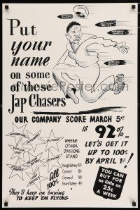 4z142 PUT YOUR NAME ON SOME OF THESE JAP CHASERS 20x30 WWII war poster '40s racist MacKenzie art!