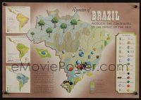 4z143 RESOURCES OF BRAZIL 14x20 WWII war poster '40s products for the arsenal of democracy!