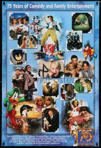 4z831 WARNER BROS: 75 YEARS ENTERTAINING THE WORLD 27x40 video poster '98 from family movies!