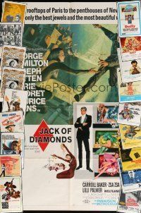 5a009 LOT OF 75 FOLDED ONE-SHEETS '60s-70s great images from a variety of different movies!