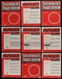 5a084 LOT OF 13 SHOWMEN'S TRADE REVIEW EXHIBITOR MAGAZINES '50s info for movie theater owners!