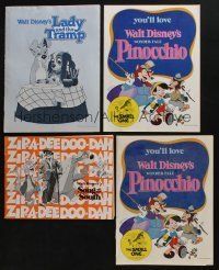 5a107 LOT OF 14 UNCUT DISNEY PRESSBOOKS '60s-80s advertising animated & live action movies